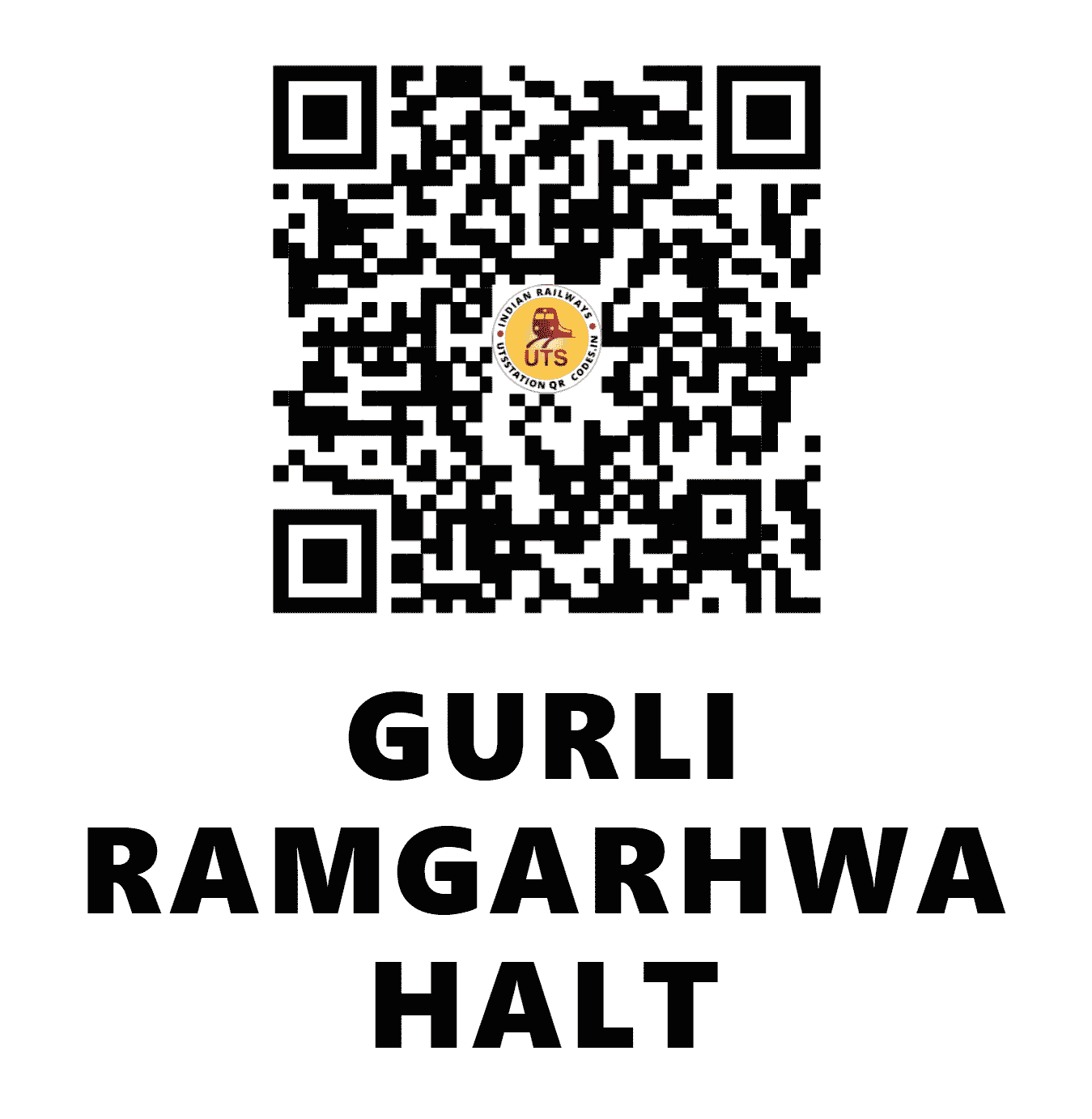 UTS QR Code for GURLI RAMGARHWA HALT - GRRG (NE - UTTAR PRADESH)